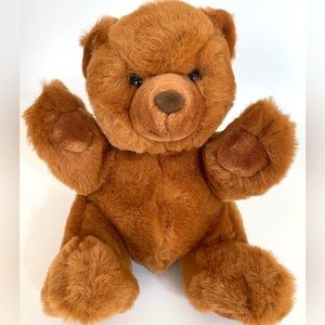 Vintage Soft Classics Plush Stuffed Brown Teddy Bear, 15”